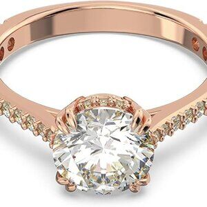 Swarovski Rose Gold Stilla Cocktail Ring